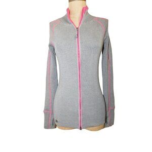 Athleta Size XS Zip Front Sweater Knit Long Sleeve Sporty Active Casual Cardigan